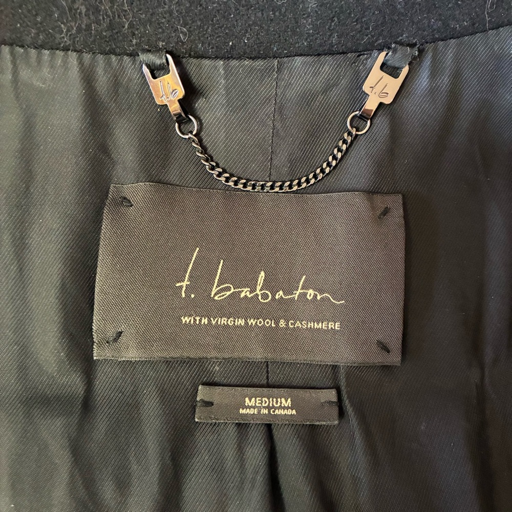 Aritzia T. BABATON Bromley Wool Cashmere Belted Military Peacoat Jacket - Picture 7 of 16